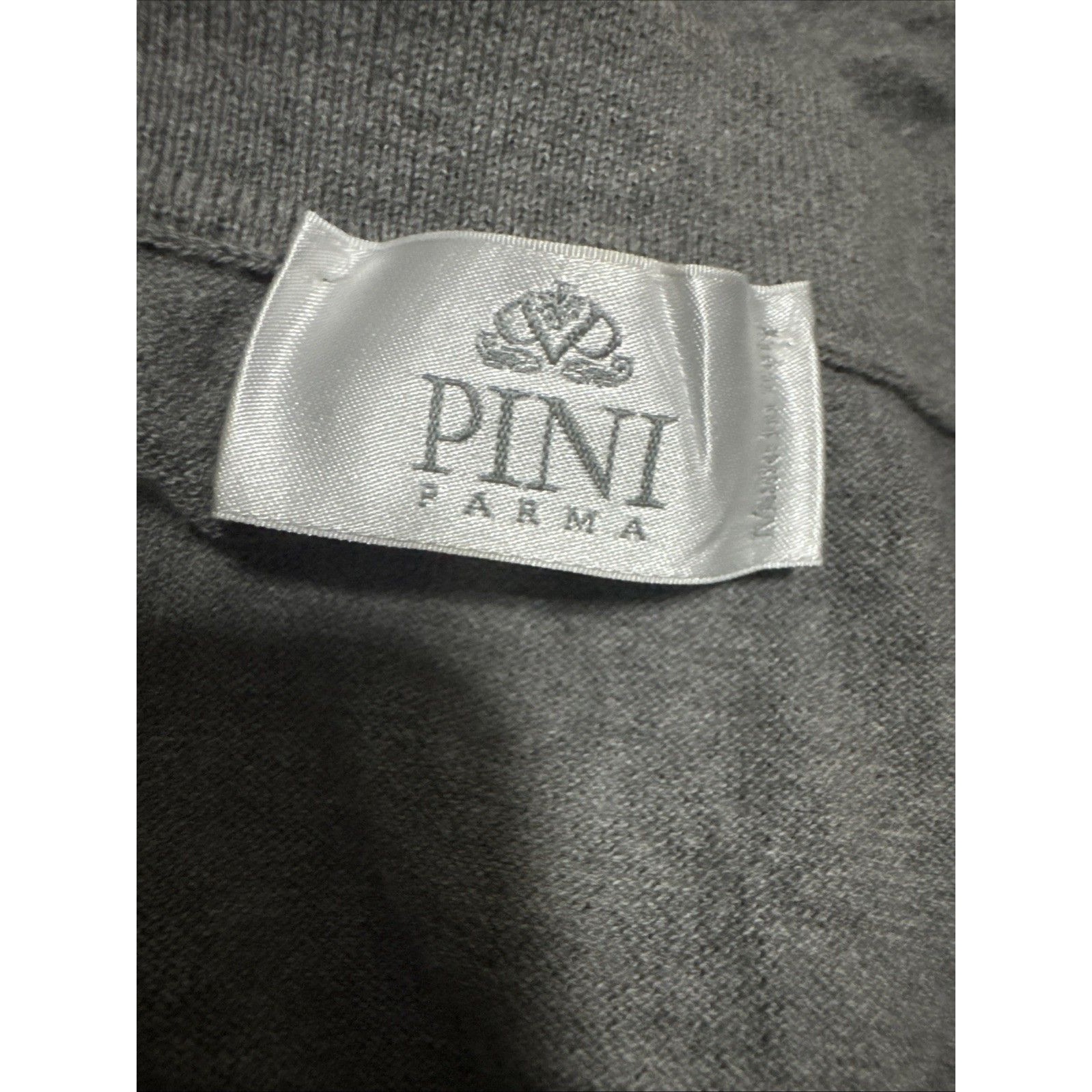 Pini Parma Men’s Polo Shirt Italy Sz 52 Us L Gray 100% Cotton — image 6 of 8